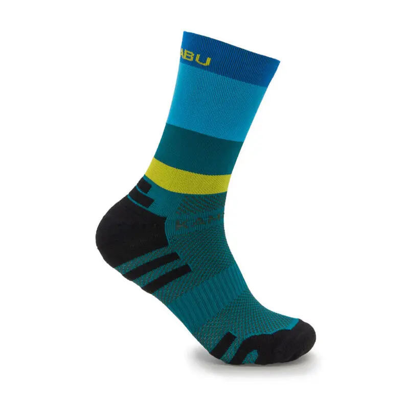 CALCETINES DE RUNNING #FRANJAS Unisex - KAMUABU Color AZUL De 23CM - Imagen 2