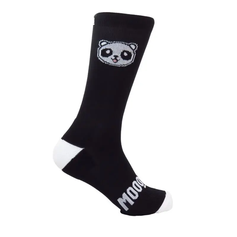 Calcetines Unisex Con Refuerzos Compresivos Mooquer Panda Stan Negros Bordados - Imagen 2