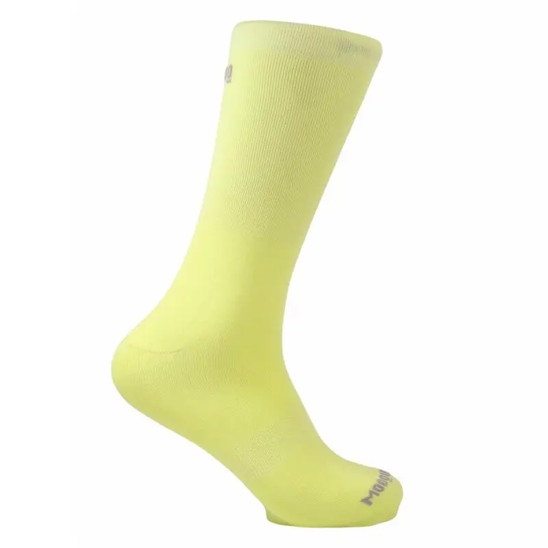 Calcetines Unisex Lisos Altos Mooquer Classy Amarillo Bordados En España - Imagen 2