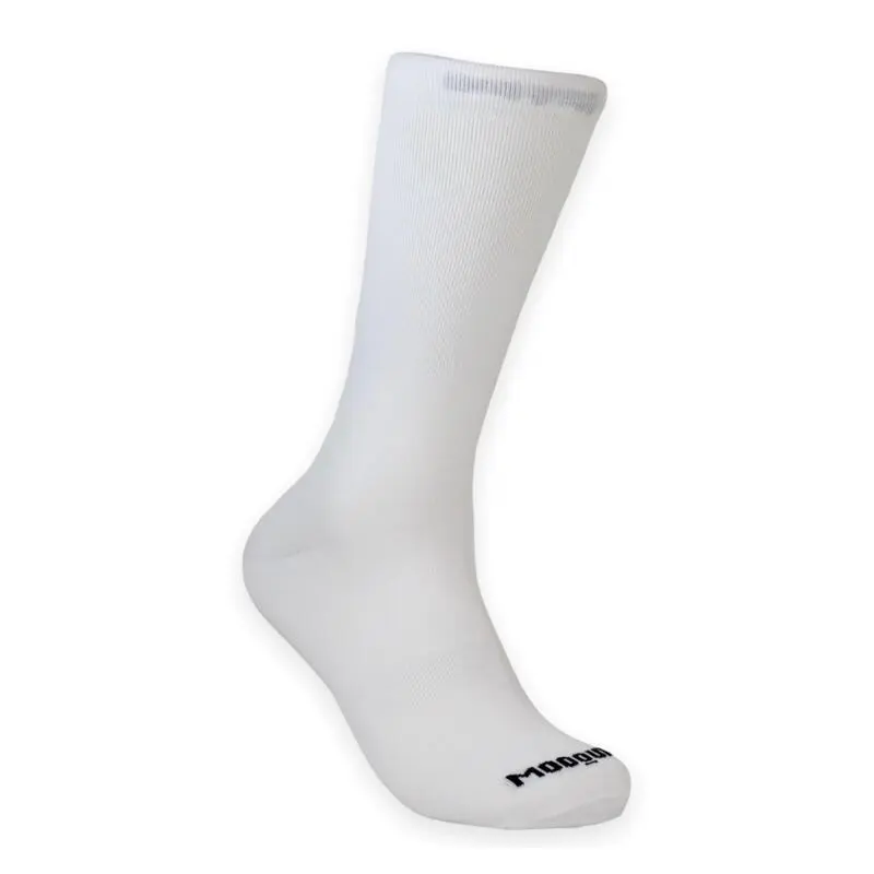 Calcetines Unisex Lisos Altos Mooquer Classy Evo Blanco Bordados En España - Imagen 2
