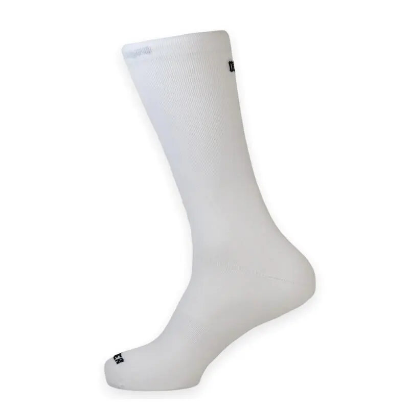 Calcetines Unisex Lisos Altos Mooquer Classy Evo Blanco Bordados En España