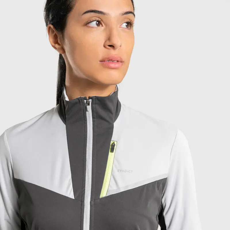 EVADICT Camiseta Trail Running Mujer Gris Softshell Manga Larga - Imagen 5
