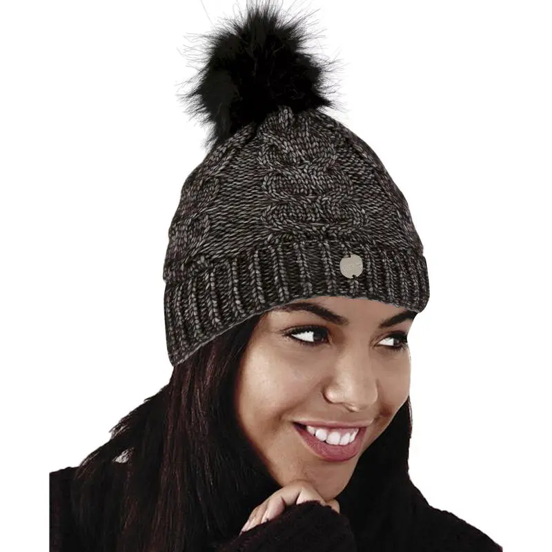 Regatta Gorro Beanie Lovella III Borla Para Mujer Negro - Imagen 2