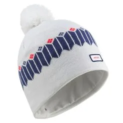 GORRO DE INVIERNO ADULTO WEDZE JACQUARD BLANCO AZUL