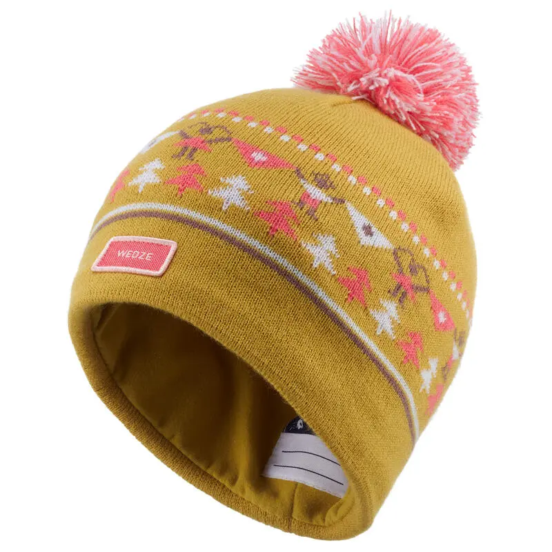 WEDZE Gorro De Invierno Niños Jacquard Ocre - Imagen 4