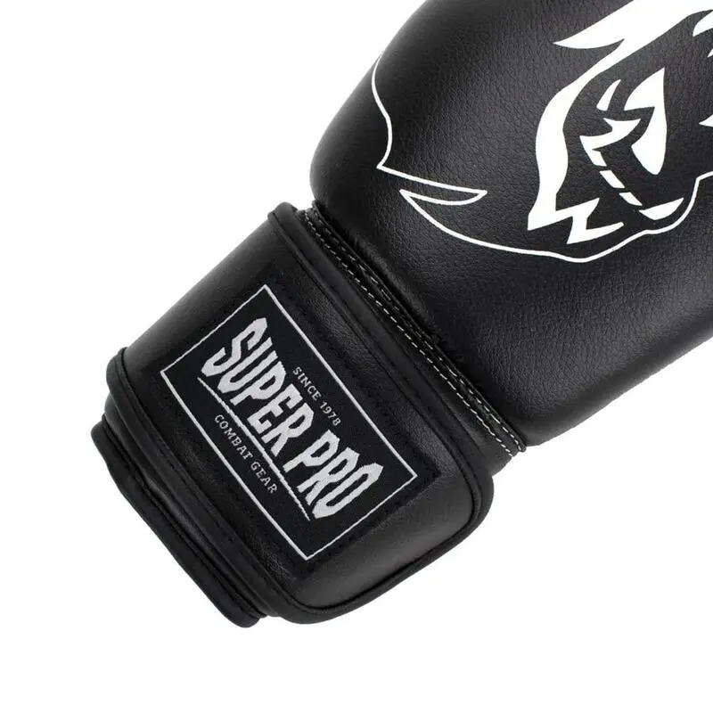 Super Pro Combat Gear Guantes De Boxeo - Talent - En Blanco Y Negro - Imagen 4