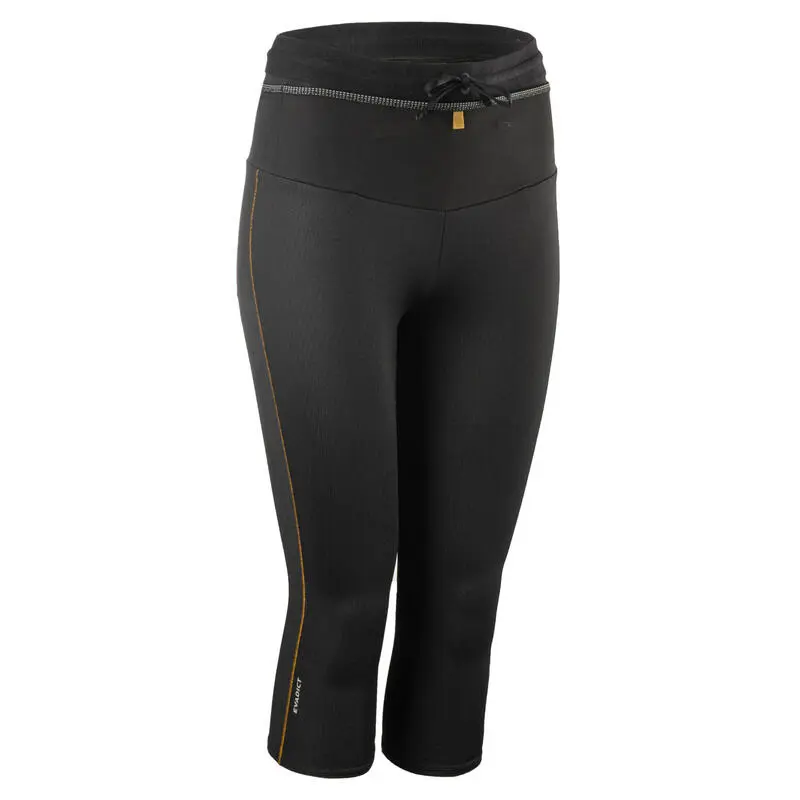 EVADICT Leggings Mallas Trail Running Piratas Mujer Emboss Negro - Imagen 2