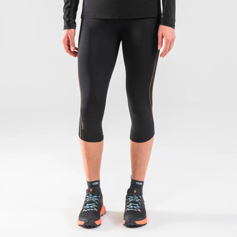 EVADICT Leggings Mallas Trail Running Piratas Mujer Emboss Negro - Imagen 3