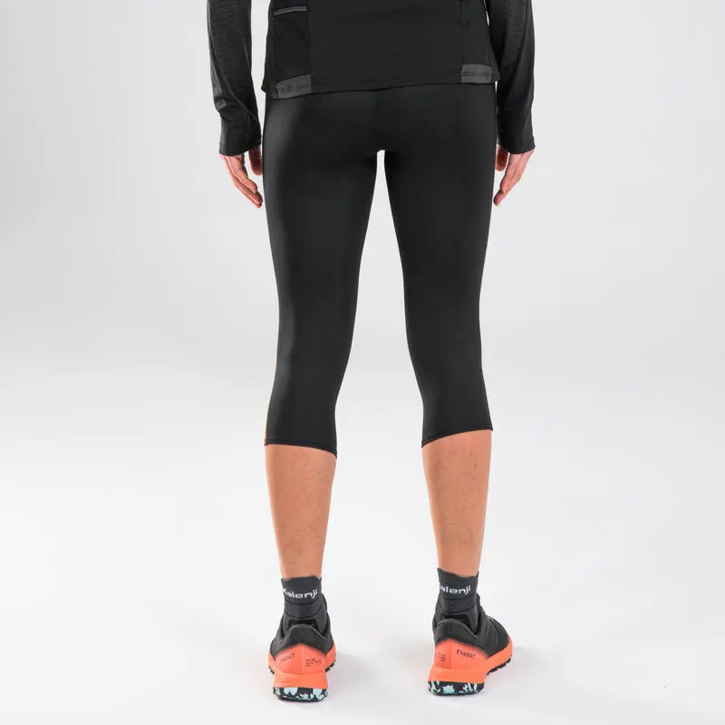 EVADICT Leggings Mallas Trail Running Piratas Mujer Emboss Negro - Imagen 4