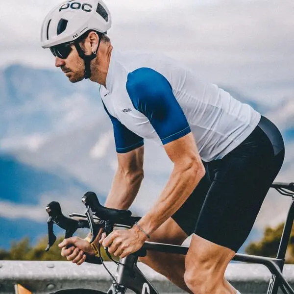 Maillot De Ciclismo Manga Corta Verano Hombre Atelcic CAERU E55 Blanco - Imagen 3