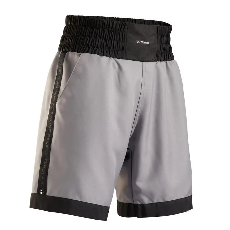 Short Pantalon Corto De Boxeo Hombre Outshock 500 Gris - Imagen 3